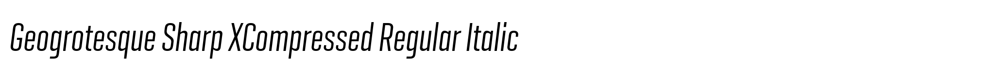 Geogrotesque Sharp XCompressed Regular Italic image